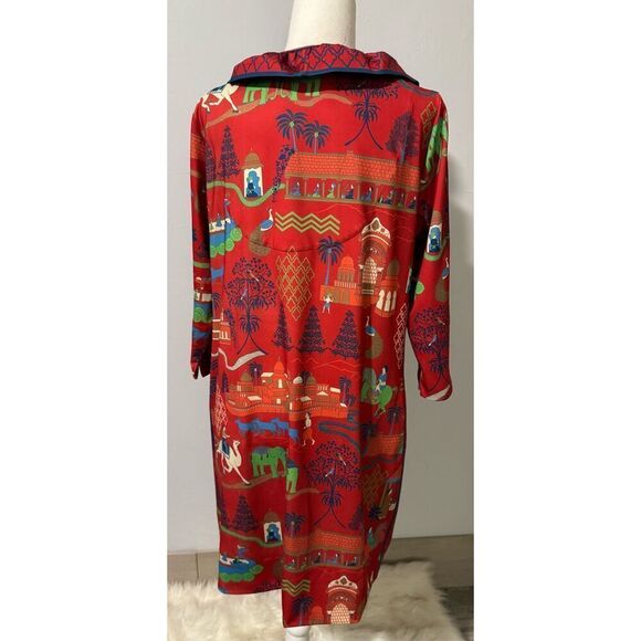 Gretchen Scott Ruffle neck red dress Goddess 16 - Picture 6 of 9